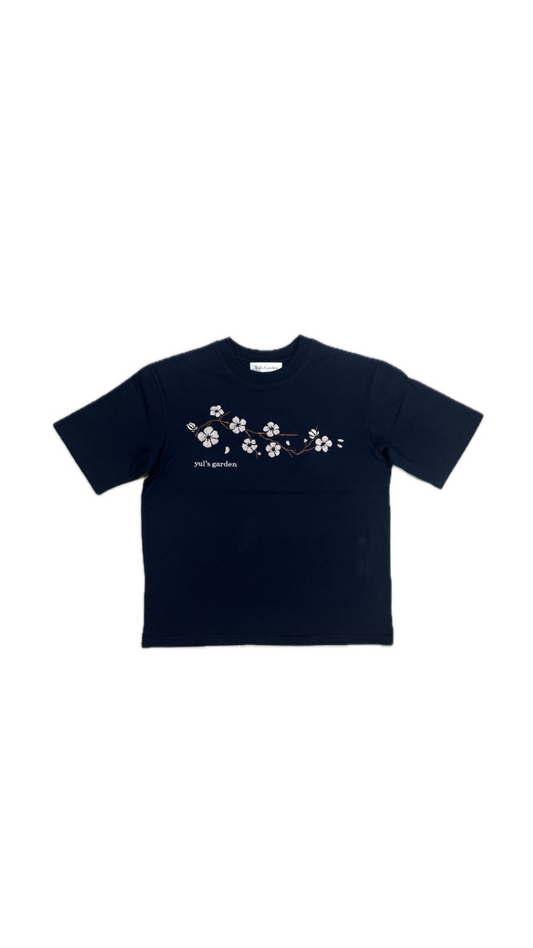 cherry blossom short-sleeve navy